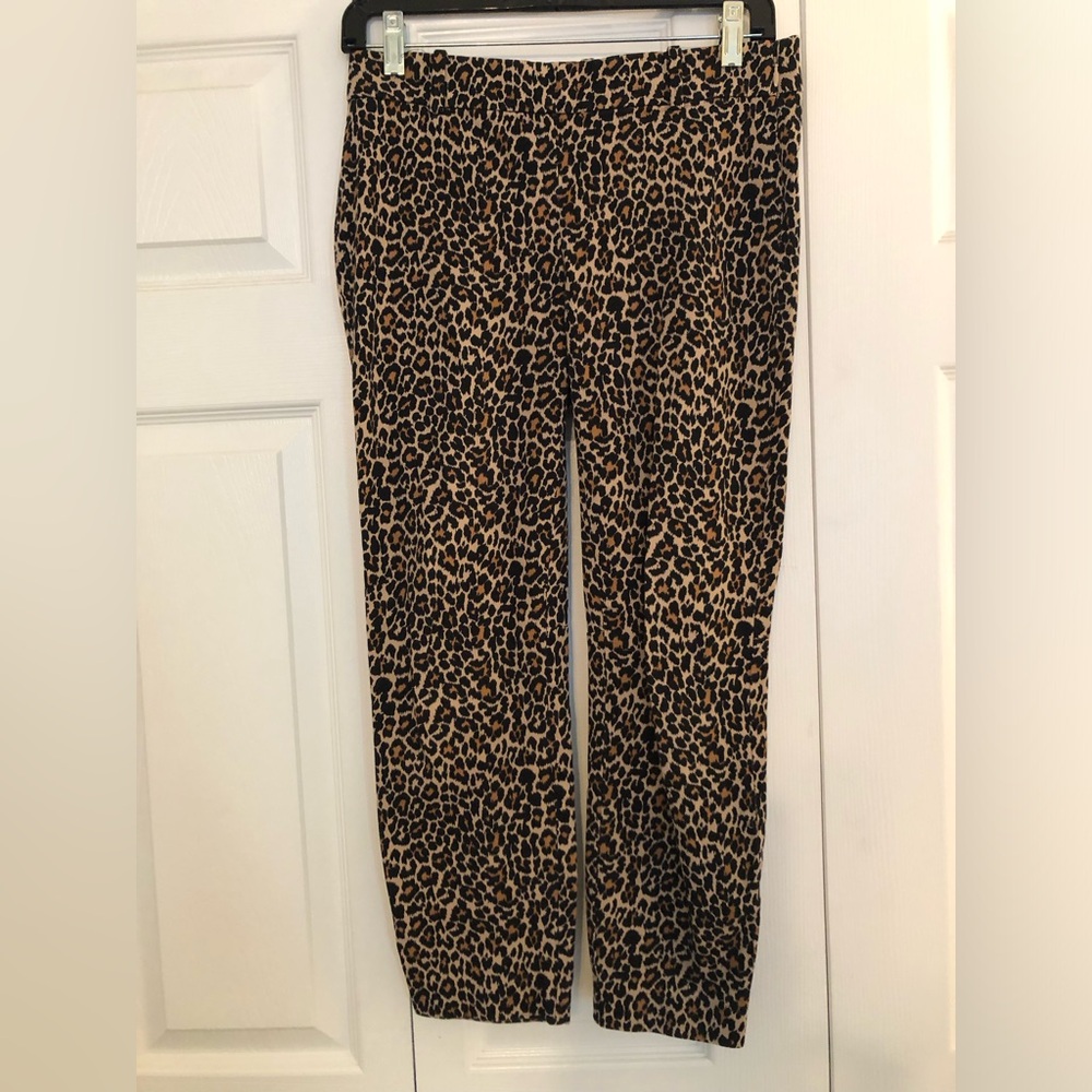 J Crew leopard print Winnie pant size 2